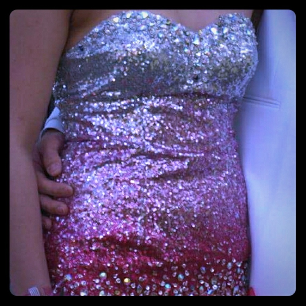 Strapless prom dress